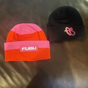 FUBU Ladies Red and Pink Winter Hat